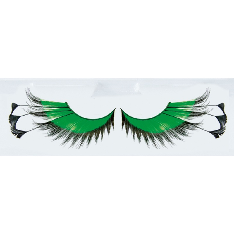 Green feather fluff eyelashes