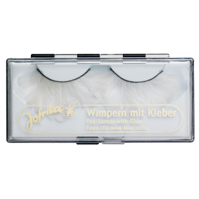 Mega curved spring eyelashes white