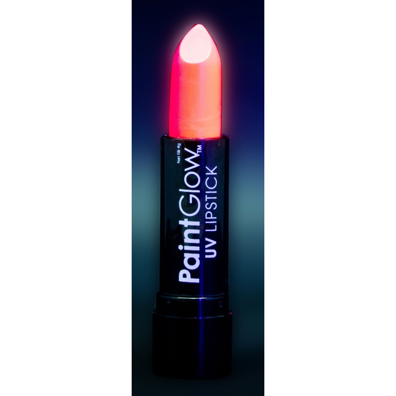 Neon red UV lipstick