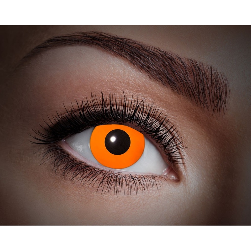 Orange colored UV contact lens