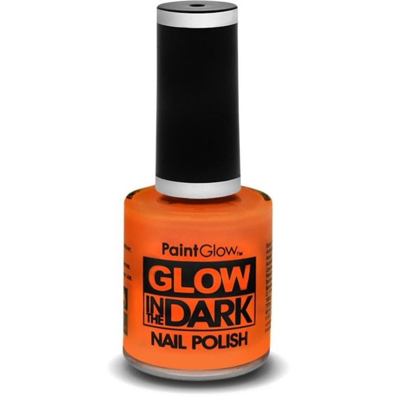 Orange Glow In The Dark nail polish