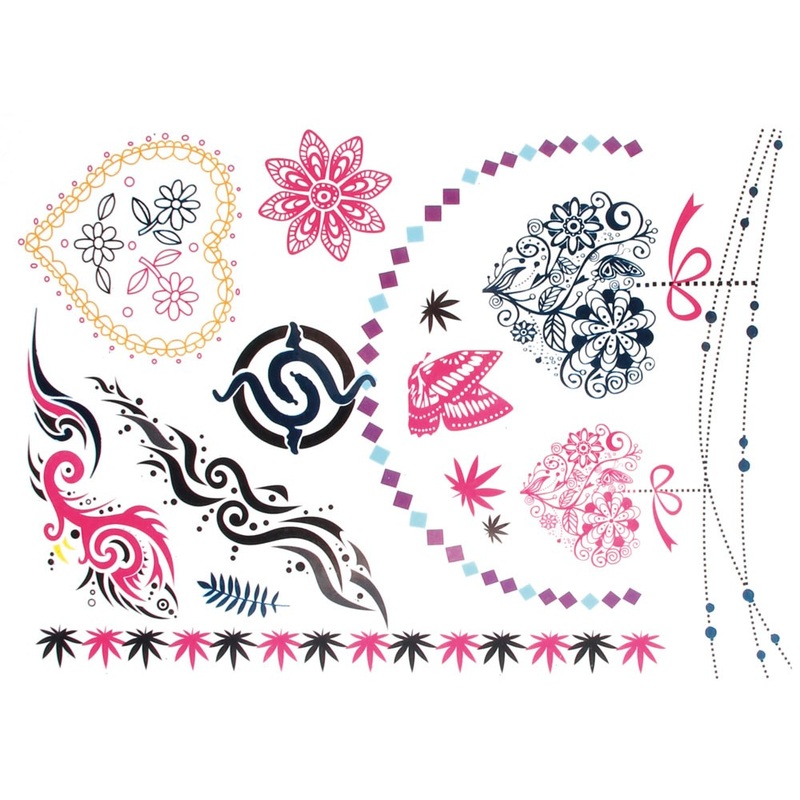 Ornate metallic tattoos