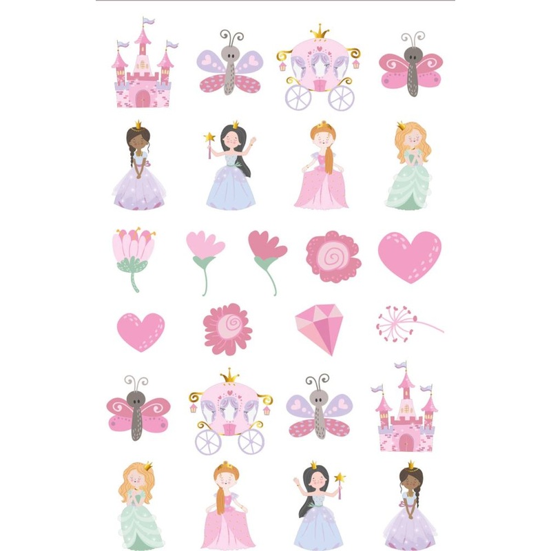 Pretty Princess tattoo sheet 25 motifs