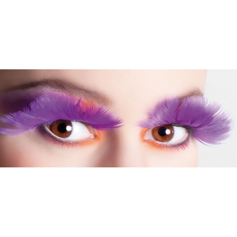 Purple hurricane feather eyelashes