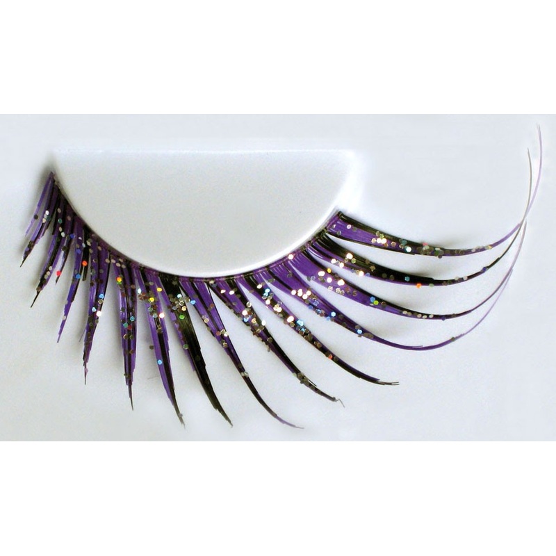 Purple violena glitter eyelashes