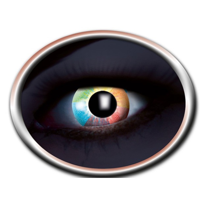 Rainbow UV contact lenses