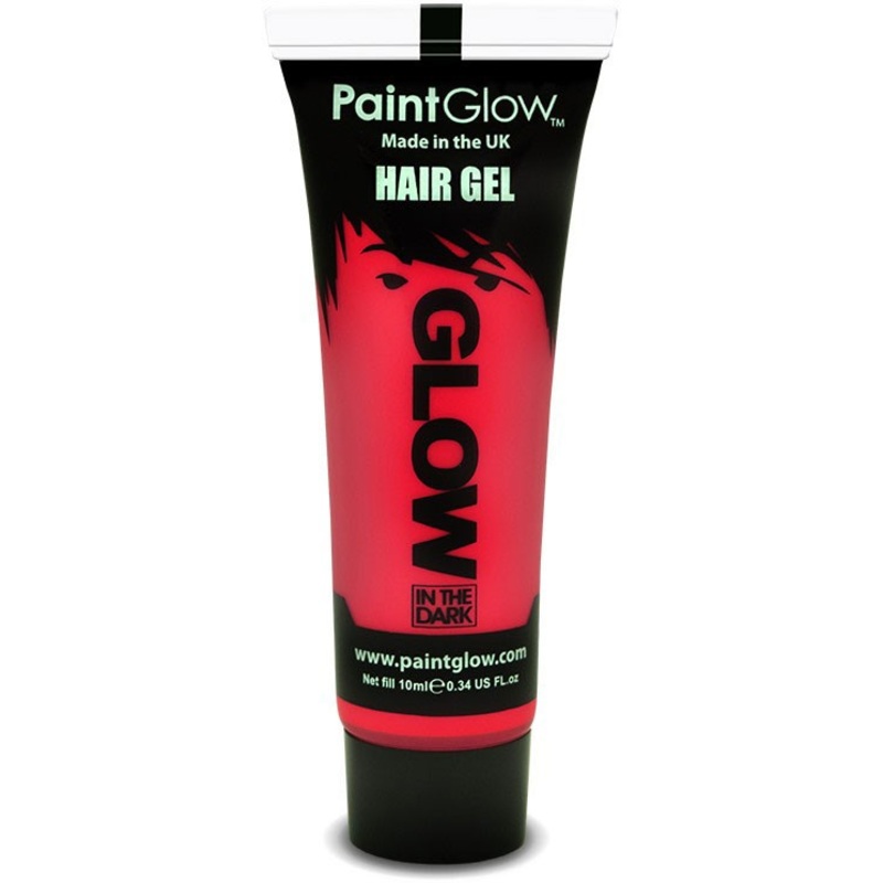 Red Glow In The Dark hair gel