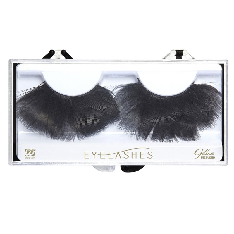 Schware fake eyelashes with feathers
