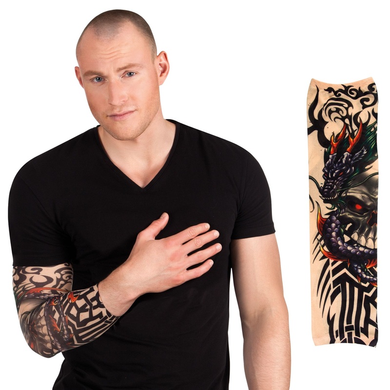 Skull dragon tattoo sleeve unisex