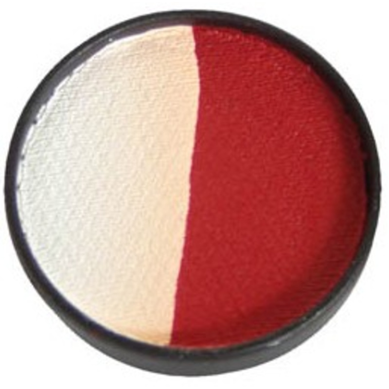 Split cake make-up refill box white-ruby red