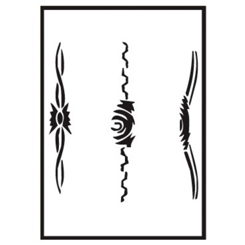 Tattoo styling airbrush stencil