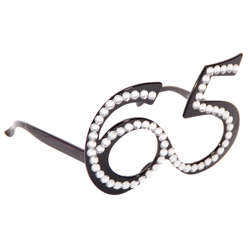 Birthday glasses Diamonds 65 black
