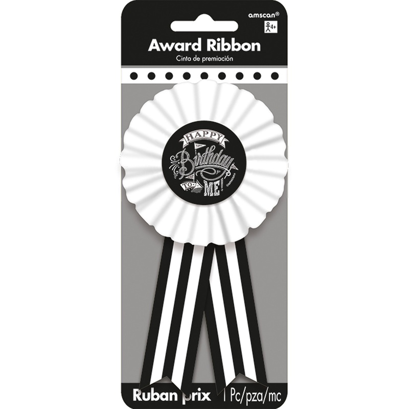 Black & White Birthday Button 14.6cm
