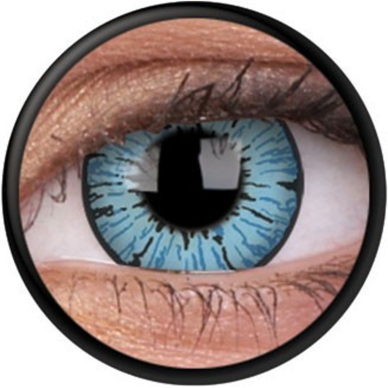 Blue galaxy contact lens