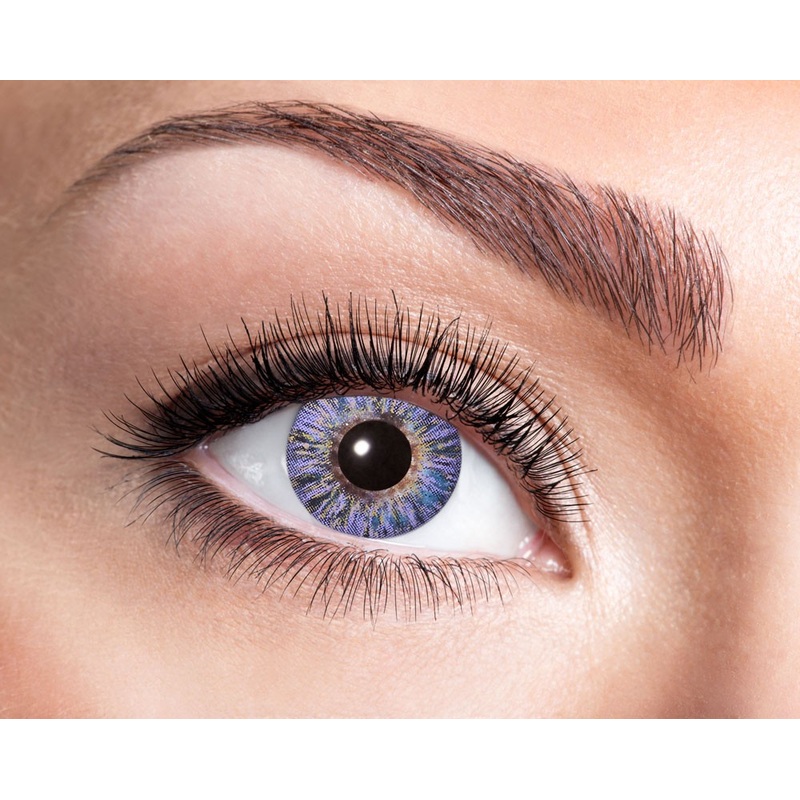 Blue peacock contact lens