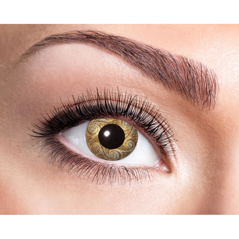 Contact lens golden flourishes