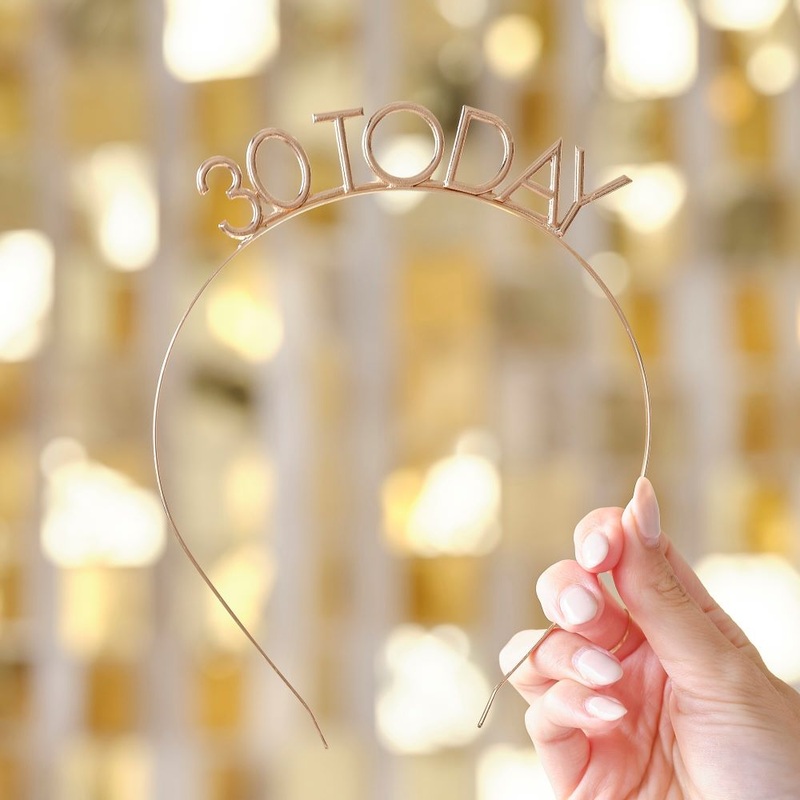 Elegant 30th birthday headband