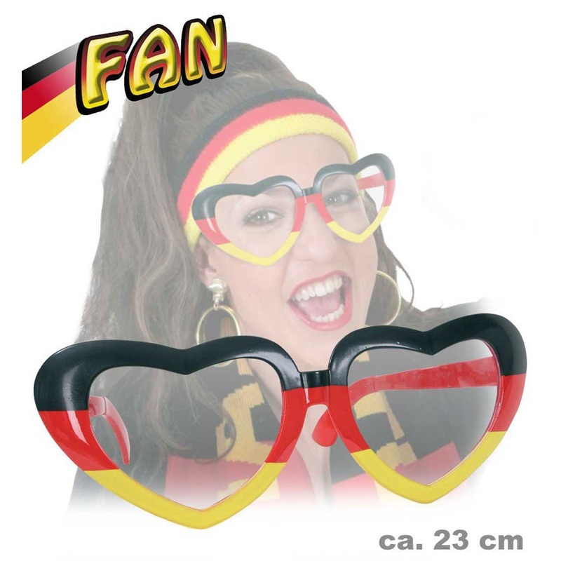 Germany fan heart glasses