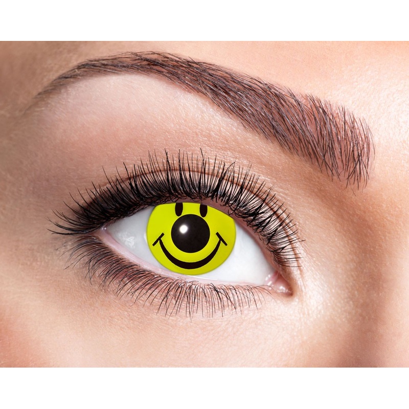 Happy smiley contact lenses
