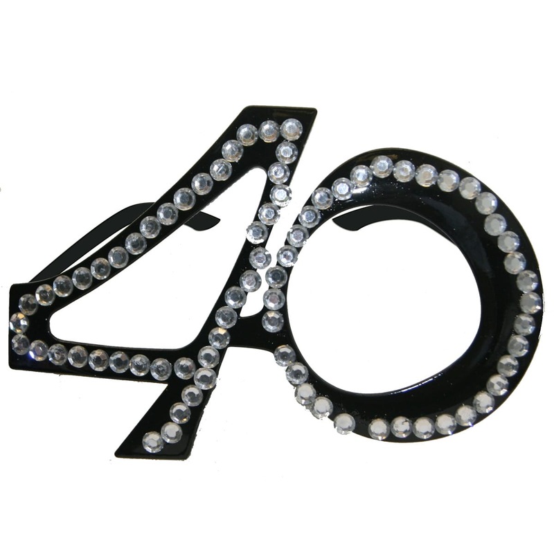 Party glasses Diamond 40 black