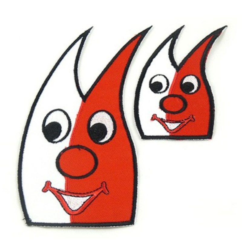 Red and white iron-on transfer Cologne Cathedral 10cm