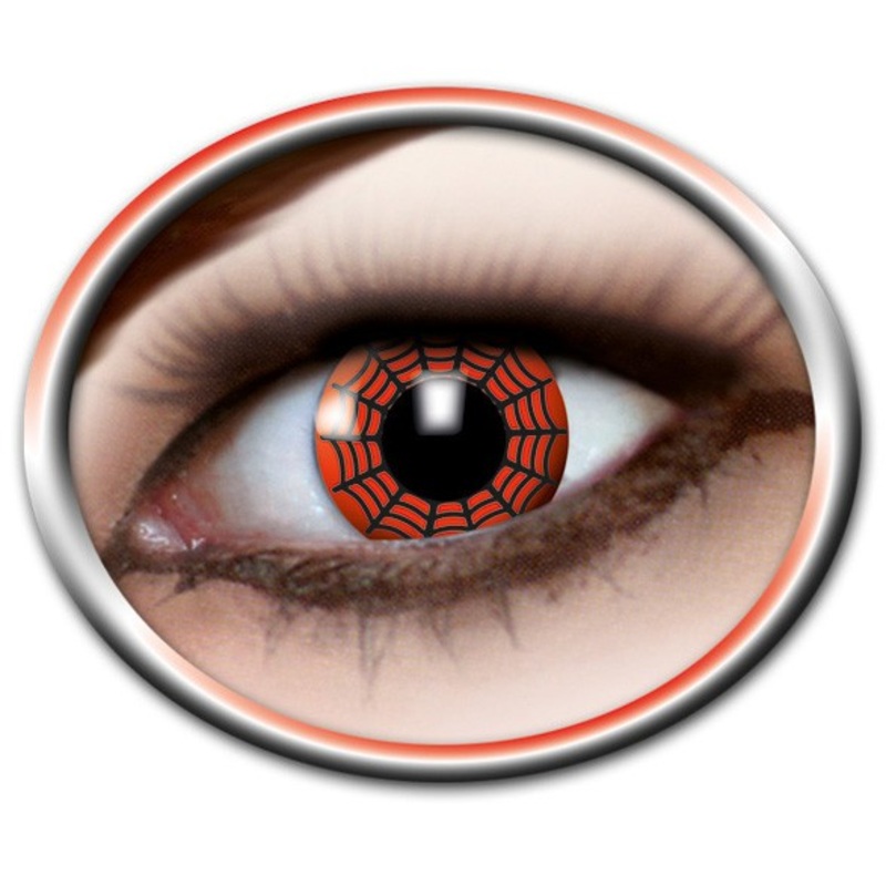 Red spider contact lenses