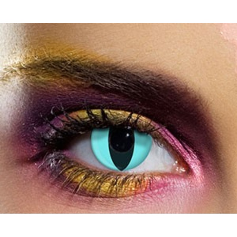 Stealthy turquoise contact lenses