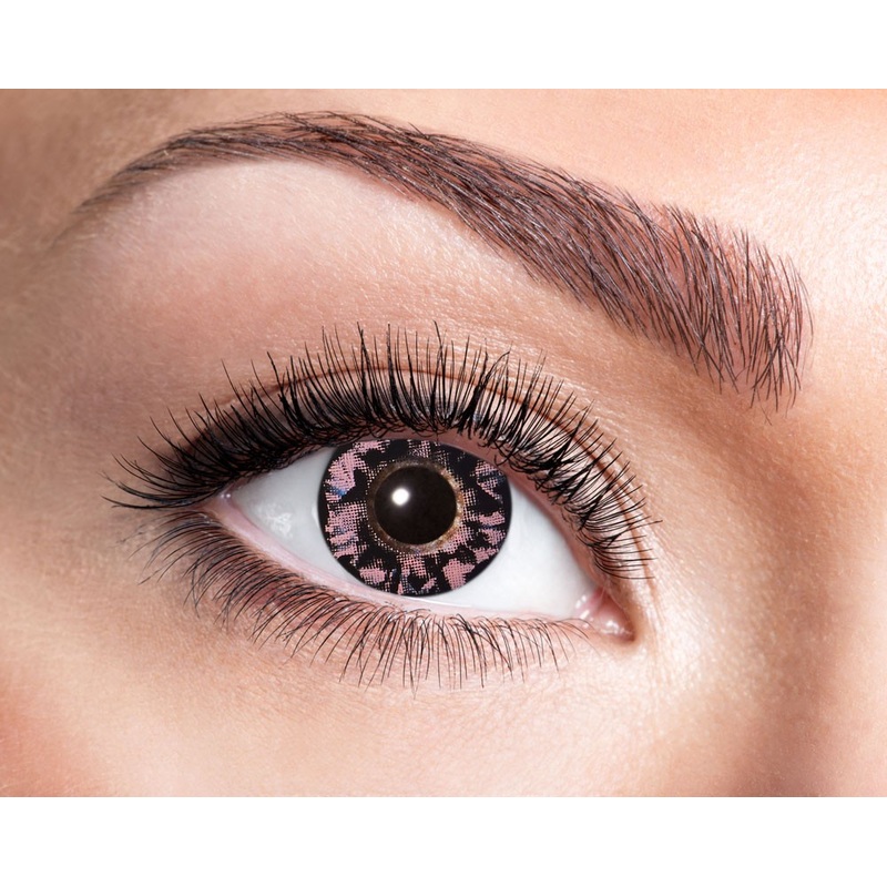 Vision pink contact lens