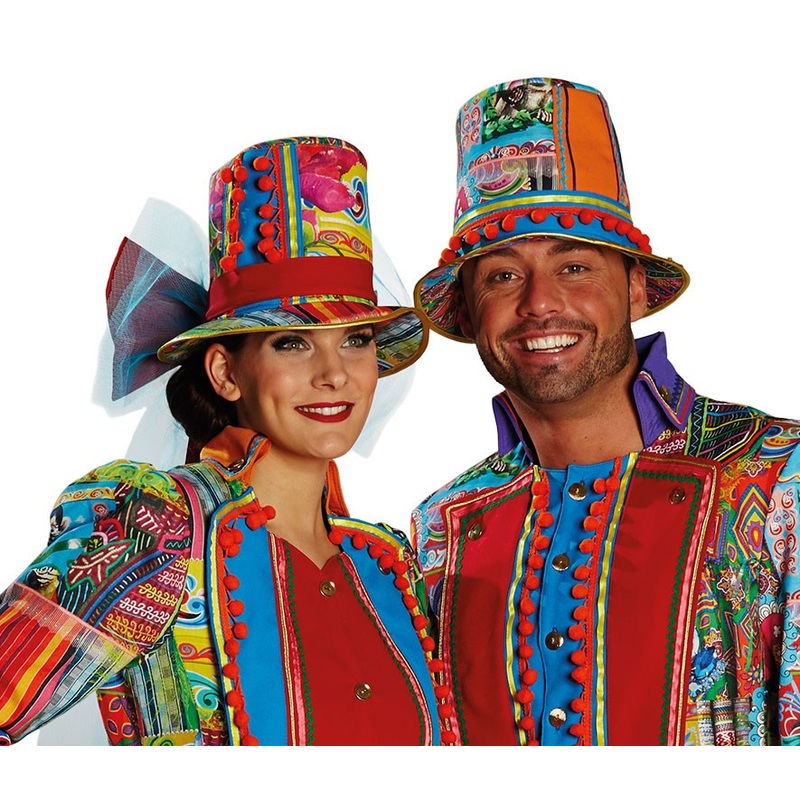Colorful folklore hat with bow