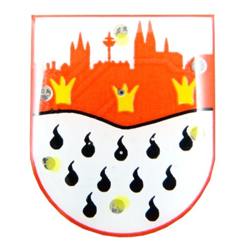 Flashing pin Cologne coat of arms with skyline