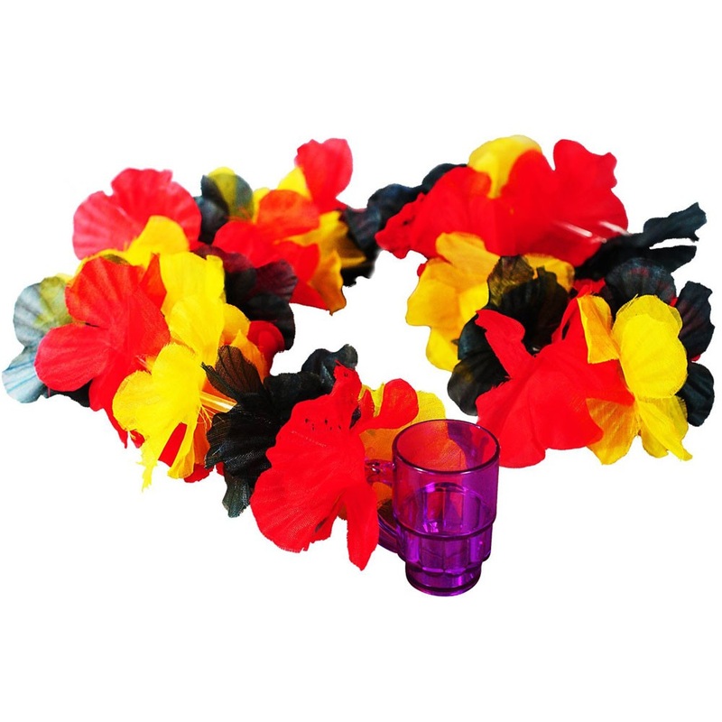 Germany fan Hawaiian lei with shot cups