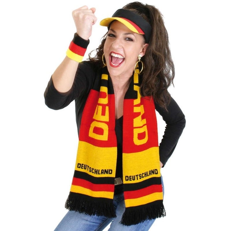 Germany fan knitted scarf