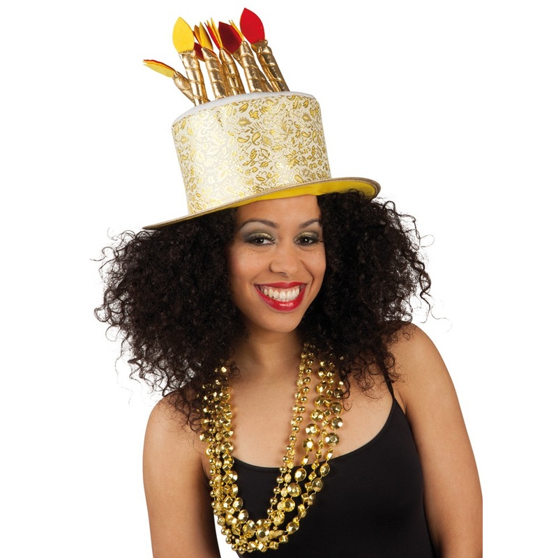 Glitter birthday cake hat