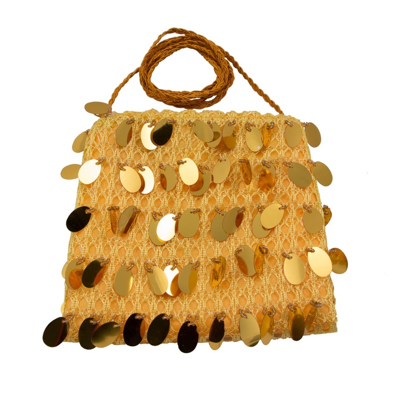 Golden XXL sequin bag