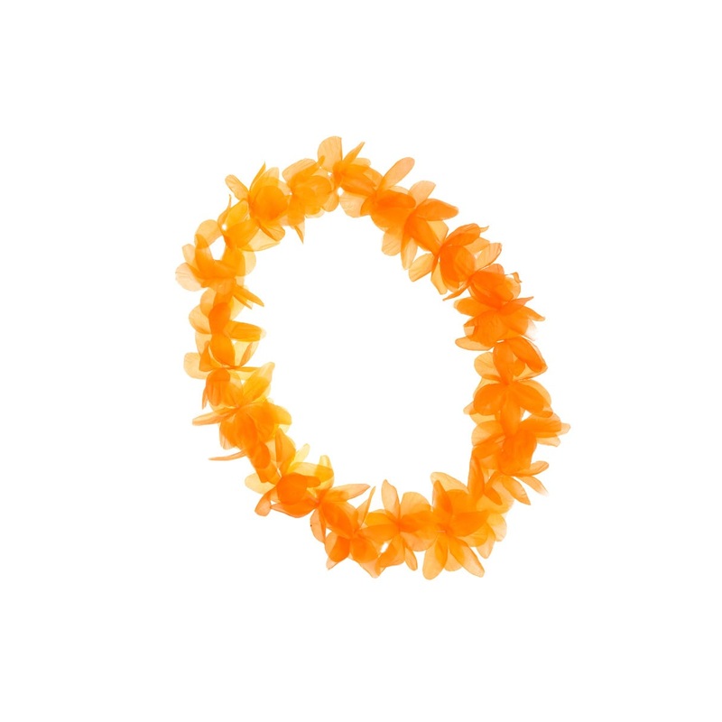 Hawaiian necklace Oranje DeLuxe