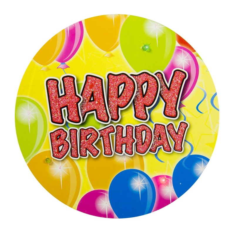LED Spectacular Happy Birthday Button