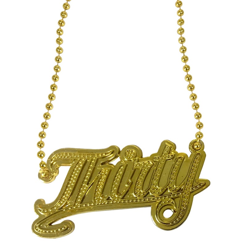 Necklace Bling Bling Thirty gold