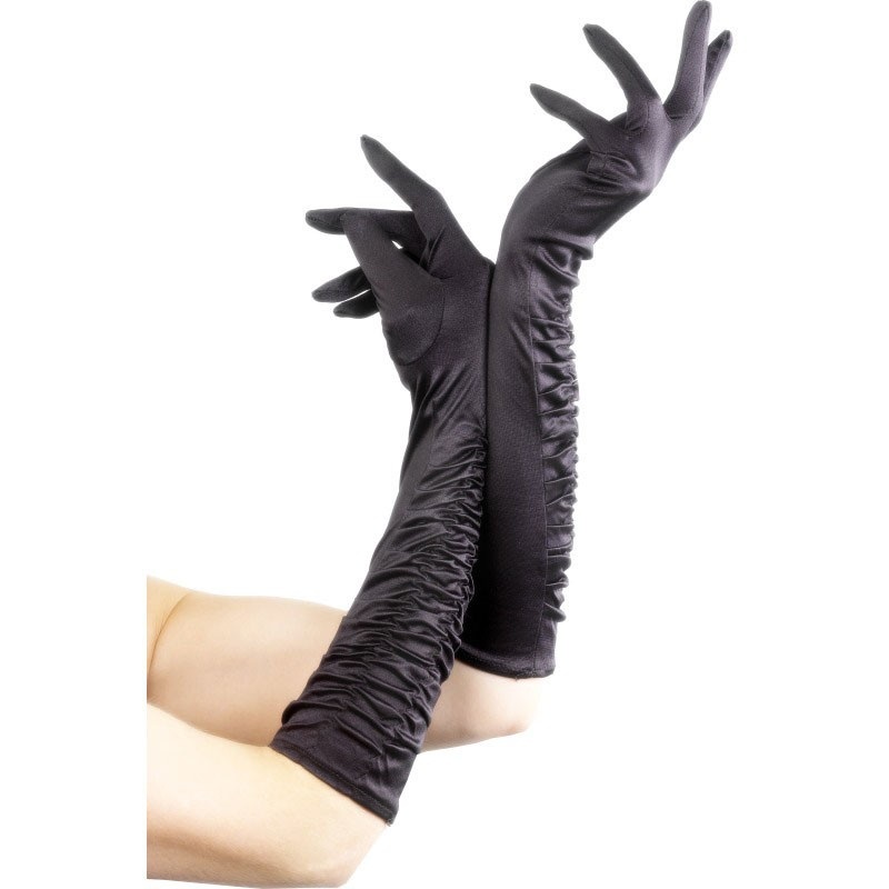 Noble long glove black 46cm