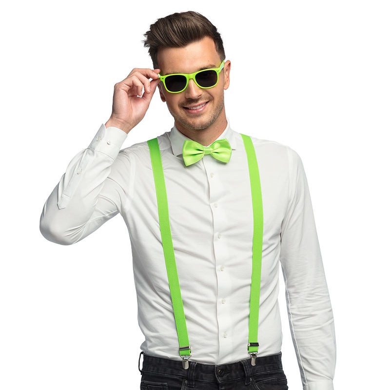 Party set 3 pieces neon green
