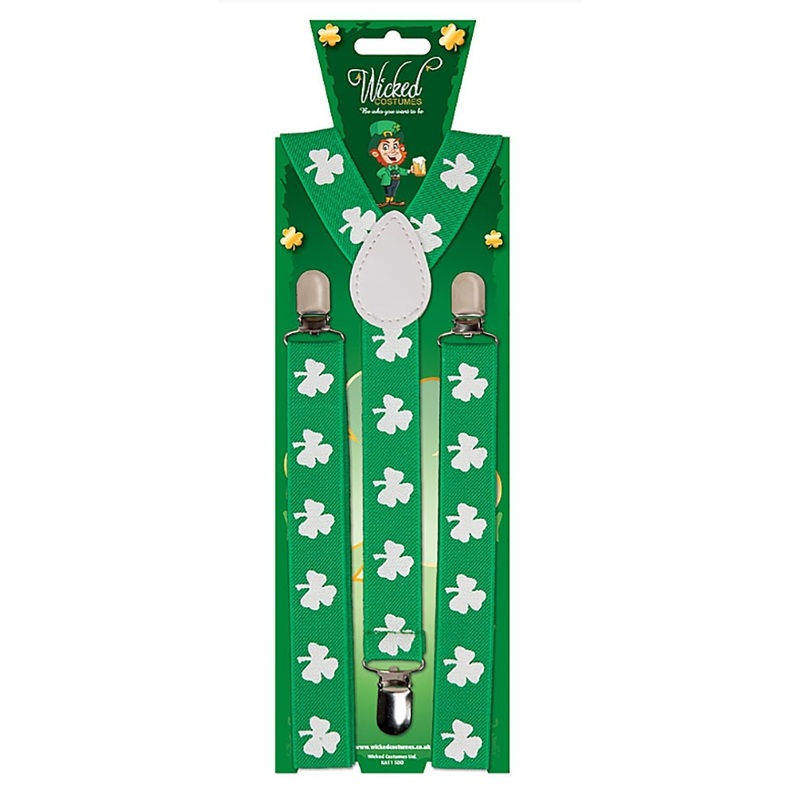 st. Patricks Day shamrock suspenders