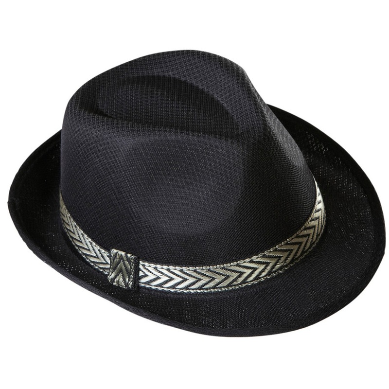Stylish fedora hat black