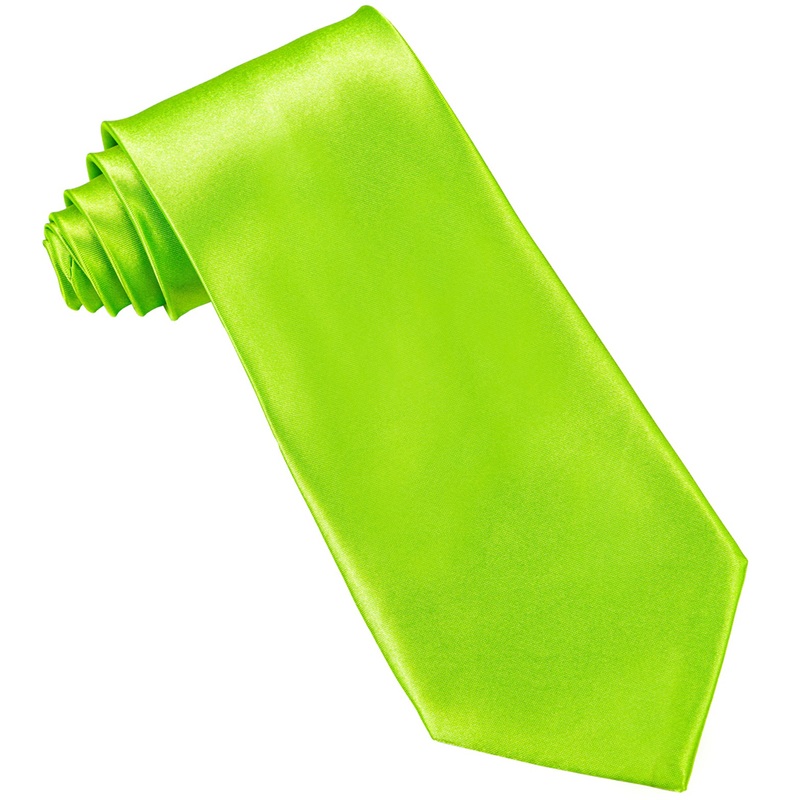 Tie shiny neon green