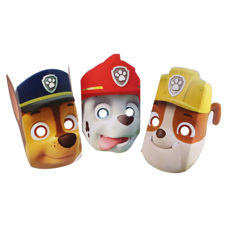 8 Paw Patrol Crew masks 22cm