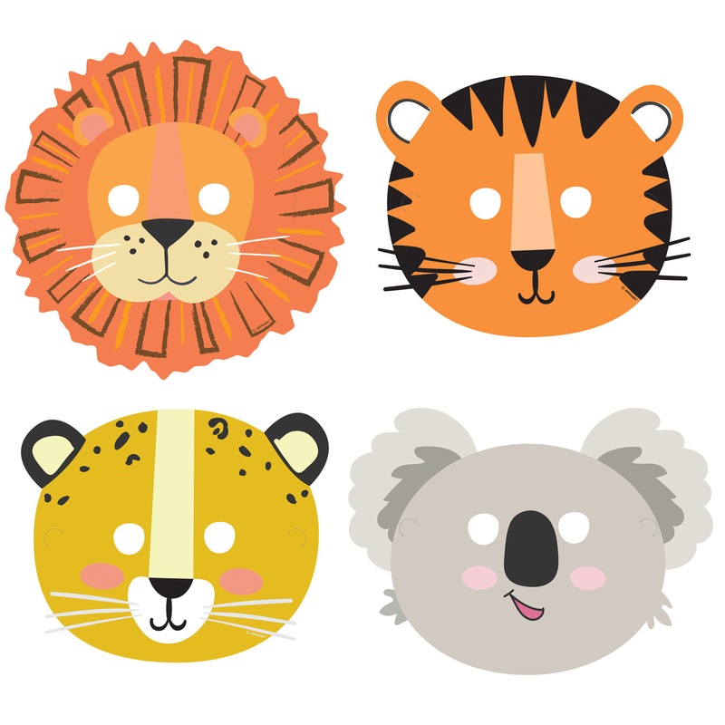 8 wild life jungle masks