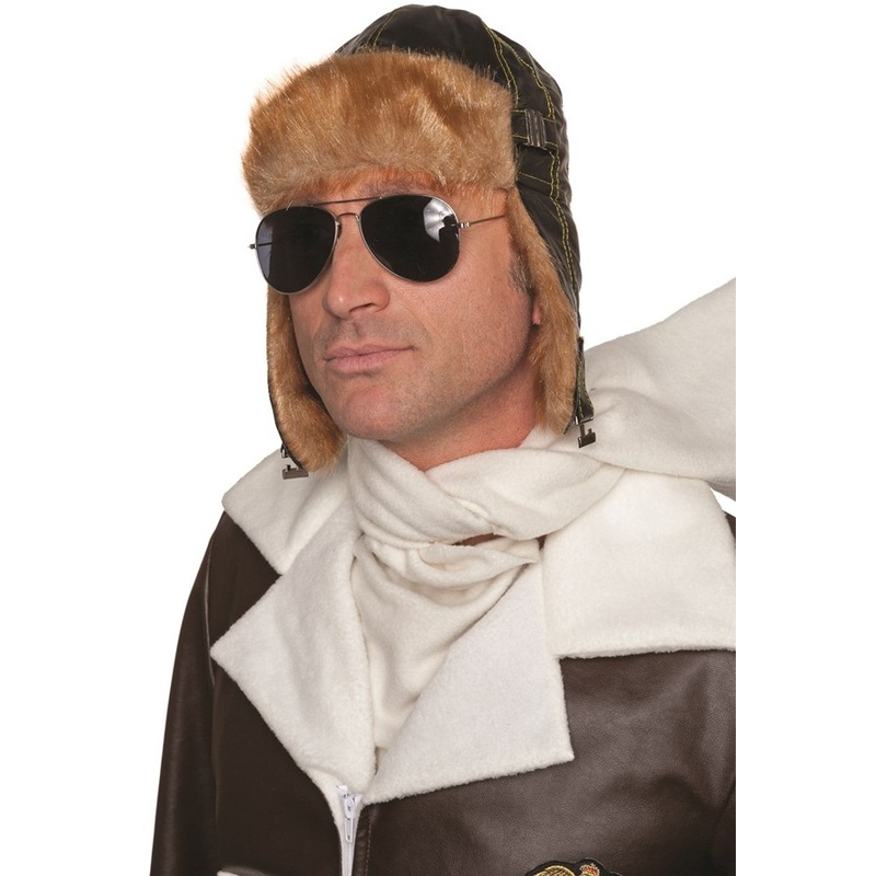 Aviator hat with fur trim