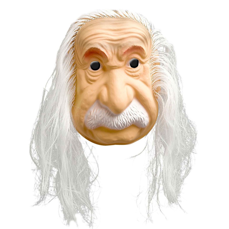 Freaky Einstein mask with hair