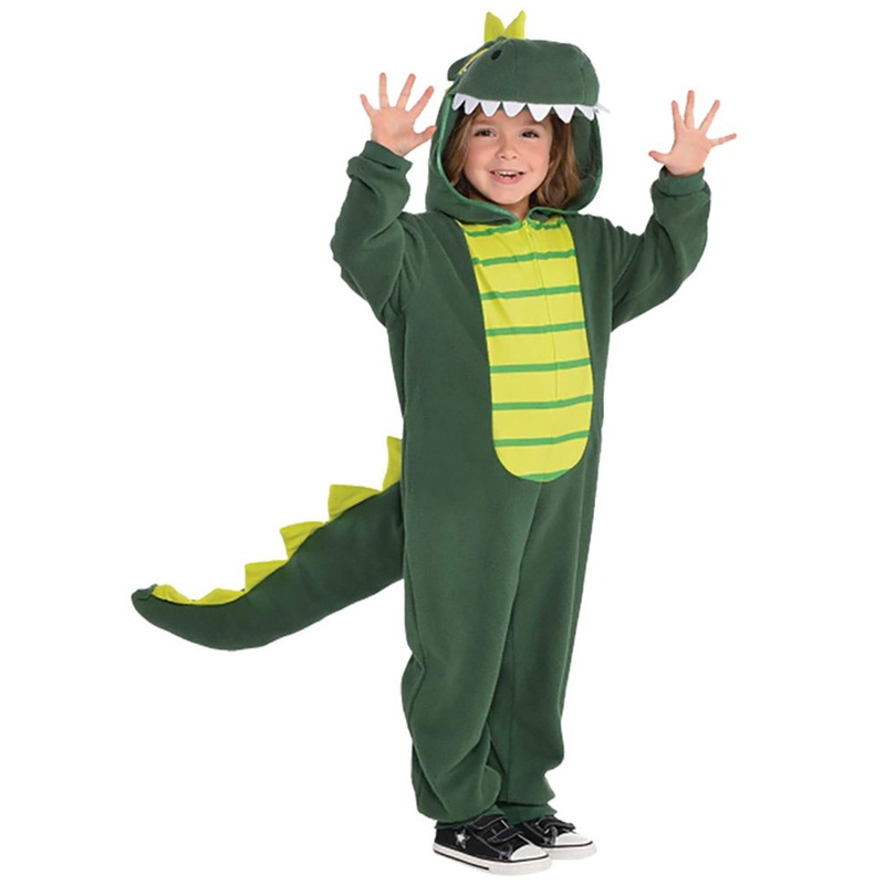 Green dino jumpsuit children's costume