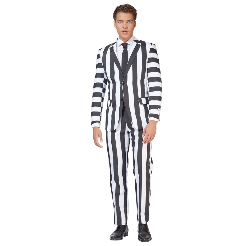 OppoSuits Black & White party suit 46