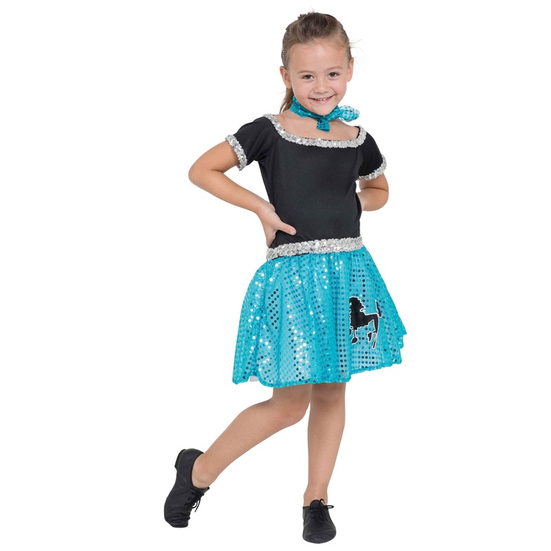 Poodle girl sequin kid dress 116
