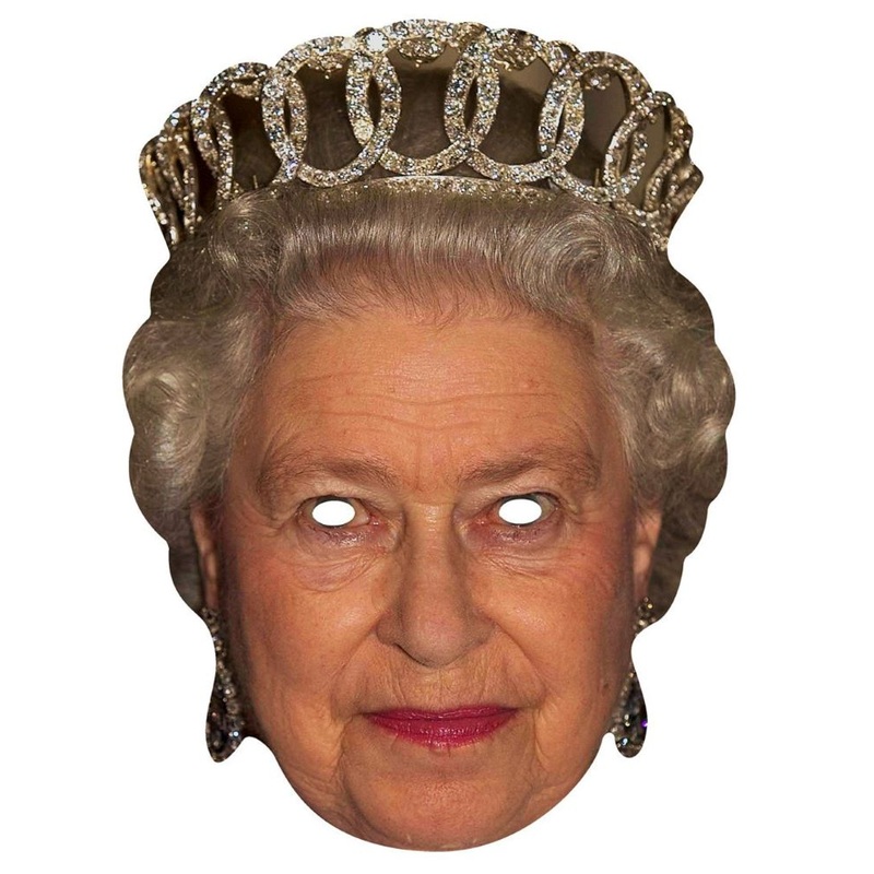 Queen Elizabeth paper mask 20.5 x 28cm